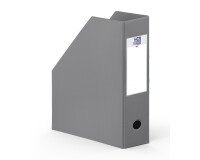 Porte-revues Oxford a4 dos 10cm couverture carte rigide recouverte de pvc gris