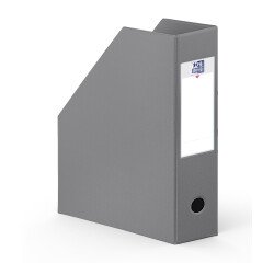 Porte-revues Oxford a4 dos 10cm couverture carte rigide recouverte de pvc gris