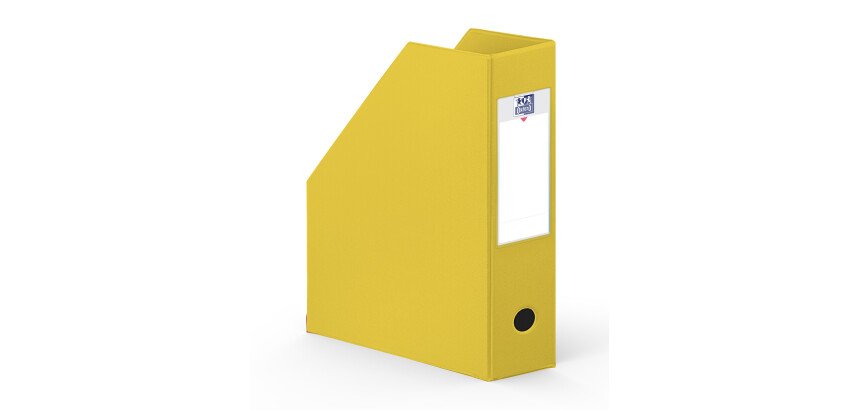 Porte-revues Oxford a4 dos 10cm couverture carte rigide recouverte de pvc jaune