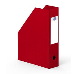 Porte-revues Oxford a4 dos 7cm couverture carte rigide recouverte de pvc rouge