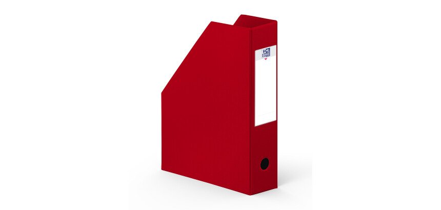 Porte-revues Oxford a4 dos 7cm couverture carte rigide recouverte de pvc rouge