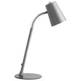 Lampe de bureau led Unilux flexio2 prise europe gris métal