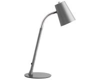 Lampe de bureau led Unilux flexio2 prise europe gris métal