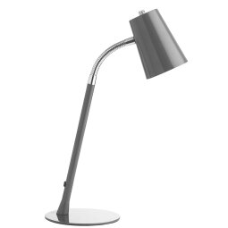 Lampe de bureau led Unilux flexio2 prise europe gris métal