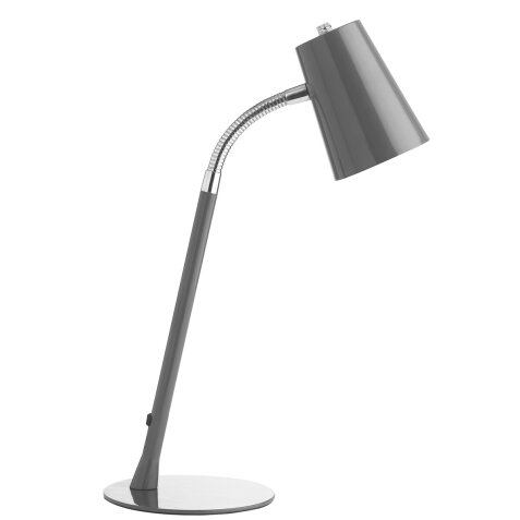 Lampe de bureau led Unilux flexio2 prise europe gris métal