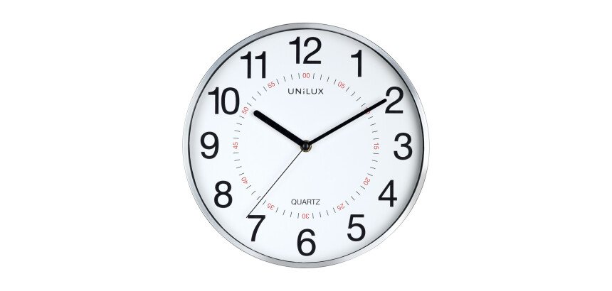 Horloge murale Unilux Aria, gris métal