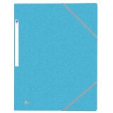 Chemise 3 rabats Oxford top file + a4 avec élastique couverture carte bleu