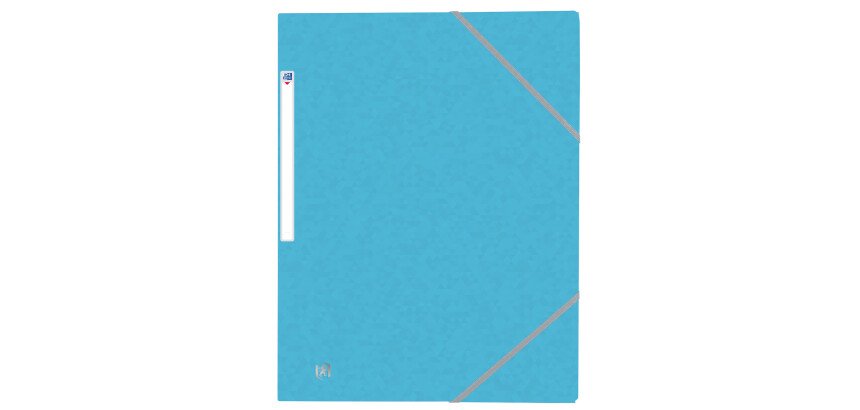 Chemise 3 rabats Oxford top file + a4 avec élastique couverture carte bleu