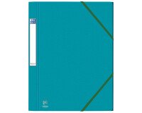 Chemise 3 rabats Oxford eurofolio+ prestige a4 avec élastique couverture carte  bleu aqua