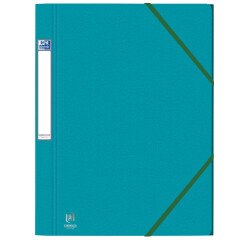 Chemise 3 rabats Oxford eurofolio+ prestige a4 avec élastique couverture carte  bleu aqua