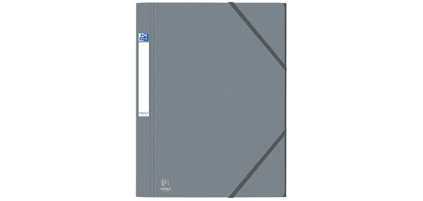 Chemise 3 rabats Oxford eurofolio+ prestige a4 avec élastique couverture carte gris