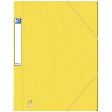 Chemise 3 rabats Oxford eurofolio+ prestige a4 avec élastique couverture carte jaune