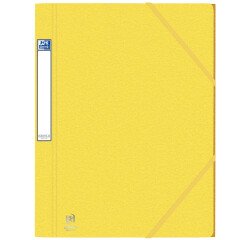 Chemise 3 rabats Oxford eurofolio+ prestige a4 avec élastique couverture carte jaune