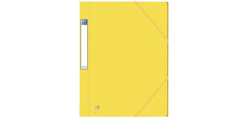 Chemise 3 rabats Oxford eurofolio+ prestige a4 avec élastique couverture carte jaune