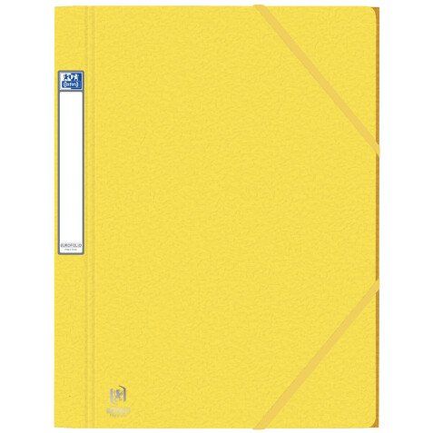 Chemise 3 rabats Oxford eurofolio+ prestige a4 avec élastique couverture carte jaune