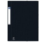 Chemise 3 rabats Oxford eurofolio+ prestige a4 avec élastique couverture carte noir