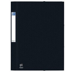 Chemise 3 rabats Oxford eurofolio+ prestige a4 avec élastique couverture carte noir