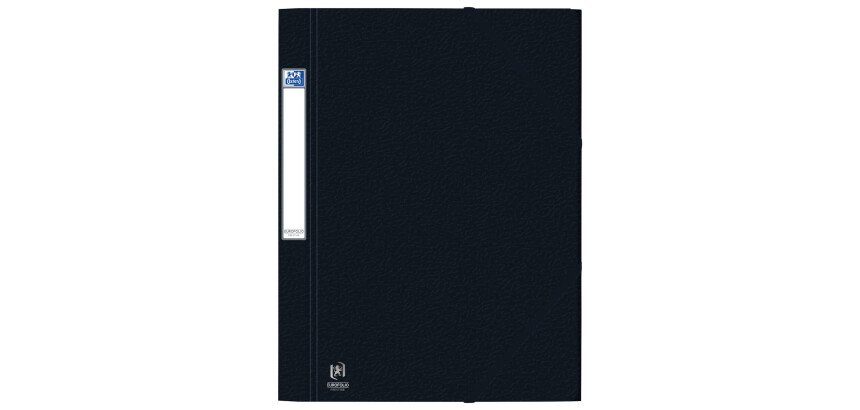 Chemise 3 rabats Oxford eurofolio+ prestige a4 avec élastique couverture carte noir