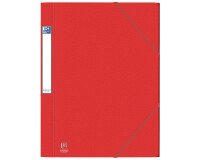 Chemise 3 rabats Oxford eurofolio+ prestige a4 avec élastique couverture carte rouge