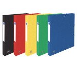 Boîte Oxford capacité standard top file+ 24x32cm dos 25mm avec élastique couverture carte assorti