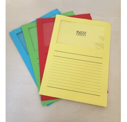 Boite de 100 pochettes-coin Elco ordo classico 22x31cm papier épaisseur 120g assortis