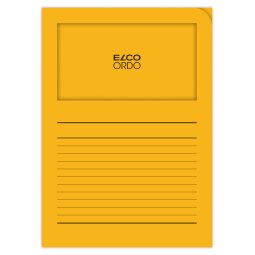 Boite de 100 pochettes-coin Elco ordo classico 22x31cm papier épaisseur 120g jaune pastel