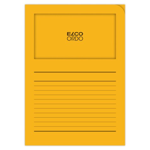 Boite de 100 pochettes-coin Elco ordo classico 22x31cm papier épaisseur 120g jaune pastel