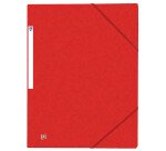 Chemise Oxford top file + a4 avec élastique couverture carte rouge