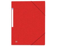 Chemise Oxford top file + a4 avec élastique couverture carte rouge