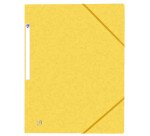 Chemise Oxford top file + a4 avec élastique couverture carte jaune