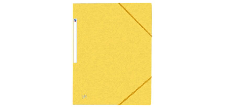 Chemise Oxford top file + a4 avec élastique couverture carte jaune