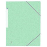 Chemise 3 rabats Oxford top file + a4 avec élastique couverture carte vert pastel