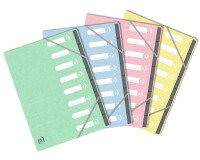 Trieur standard Oxford a4 8 positions couverture carte assortis pastel