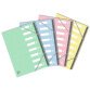 Trieur standard Oxford a4 8 positions couverture carte assortis pastel