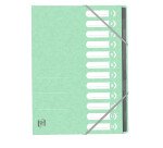 Trieur standard Oxford a4 12 positions couverture carte assortis pastel