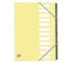 Trieur standard Oxford a4 12 positions couverture carte assortis pastel