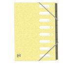 Trieur standard Oxford a4 8 positions couverture carte assortis pastel