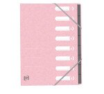 Trieur standard Oxford a4 8 positions couverture carte assortis pastel