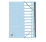 Trieur standard Oxford a4 12 positions couverture carte assortis pastel