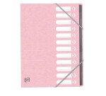 Trieur standard Oxford a4 12 positions couverture carte assortis pastel