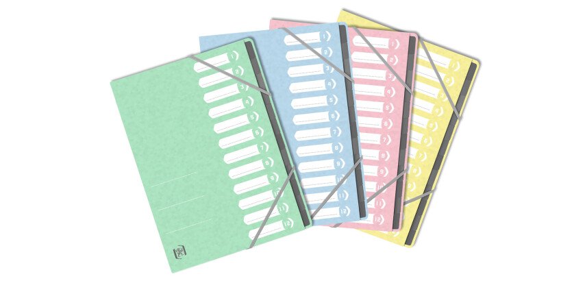 Trieur standard Oxford A4 12 positions couverture carte