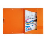 Boîte Oxford capacité standard Color Life 24x32cm dos 25mm avec élastique couverture carte pelliculée coloris assortis