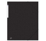 Chemise 3 rabats Oxford top file + a3 avec élastique couverture carte noir