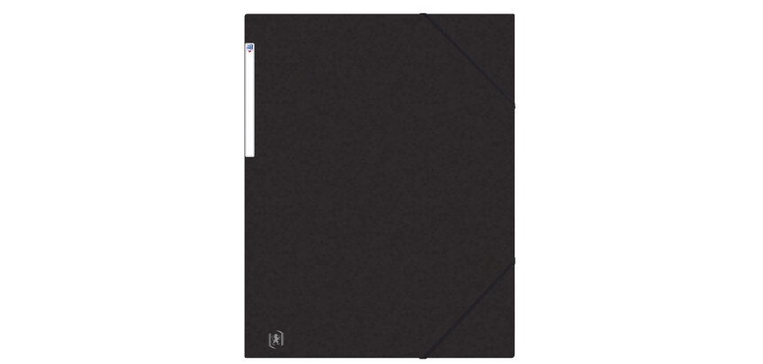 Chemise 3 rabats Oxford top file + a3 avec élastique couverture carte noir