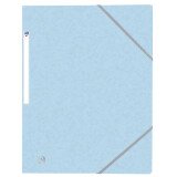 Chemise 3 rabats Oxford top file + a4 avec élastique couverture carte bleu pastel