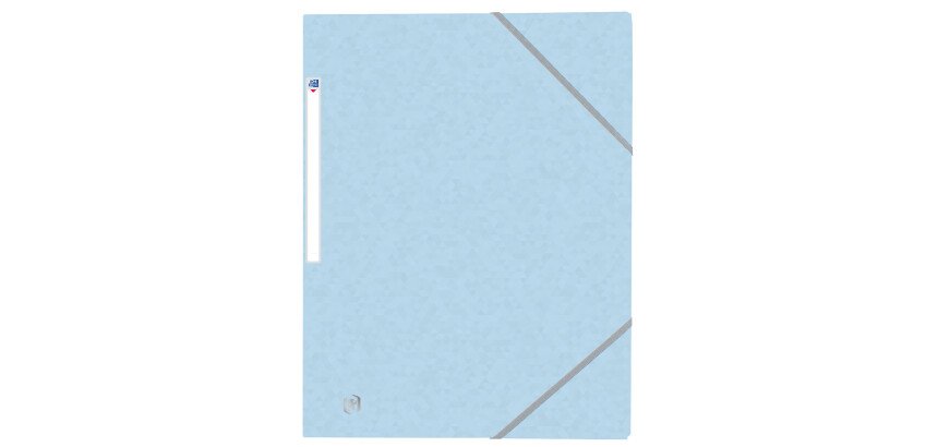 Chemise 3 rabats Oxford top file + a4 avec élastique couverture carte bleu pastel