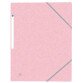 Chemise 3 rabats Oxford top file + a4 avec élastique couverture carte rose pastel