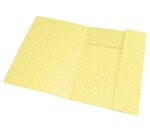 Chemise 3 rabats Oxford top file + a4 avec élastique couverture carte jaune pastel