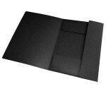 Chemise 3 rabats Oxford top file + a3 avec élastique couverture carte noir