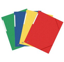 Chemise 3 rabats Oxford top file + a3 avec élastique couverture carte coloris assortis